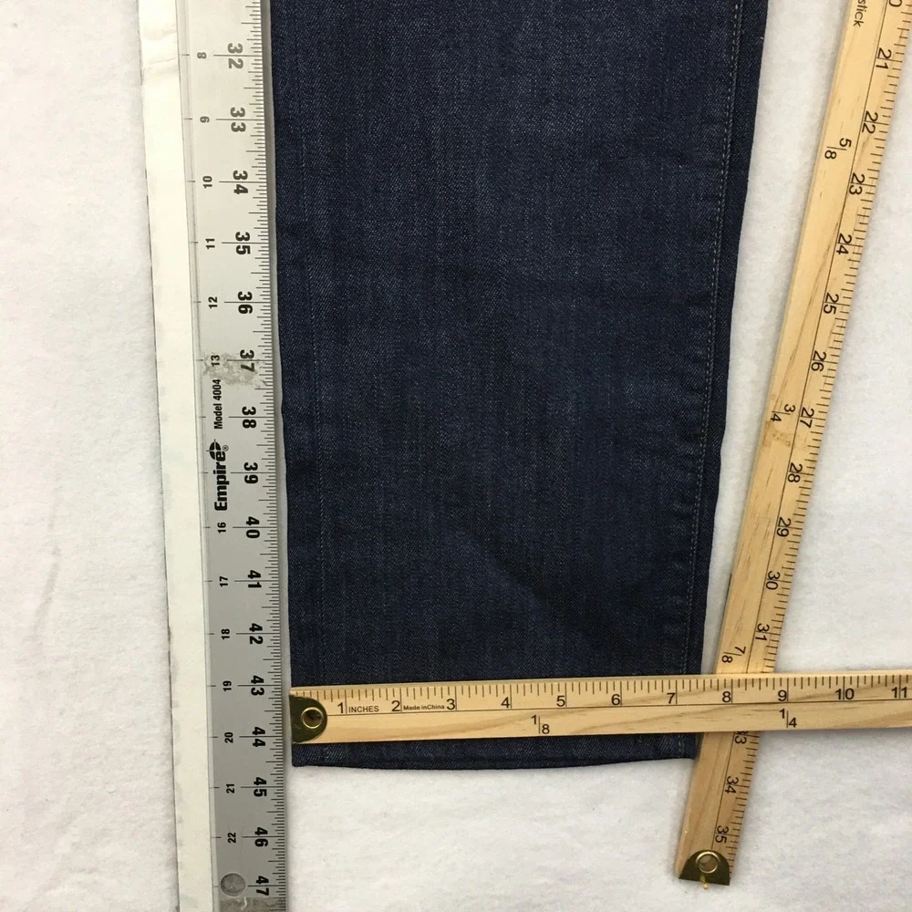 Peter Millar Mens Dark Wash Blue Denim Straight Leg Jeans 35x34